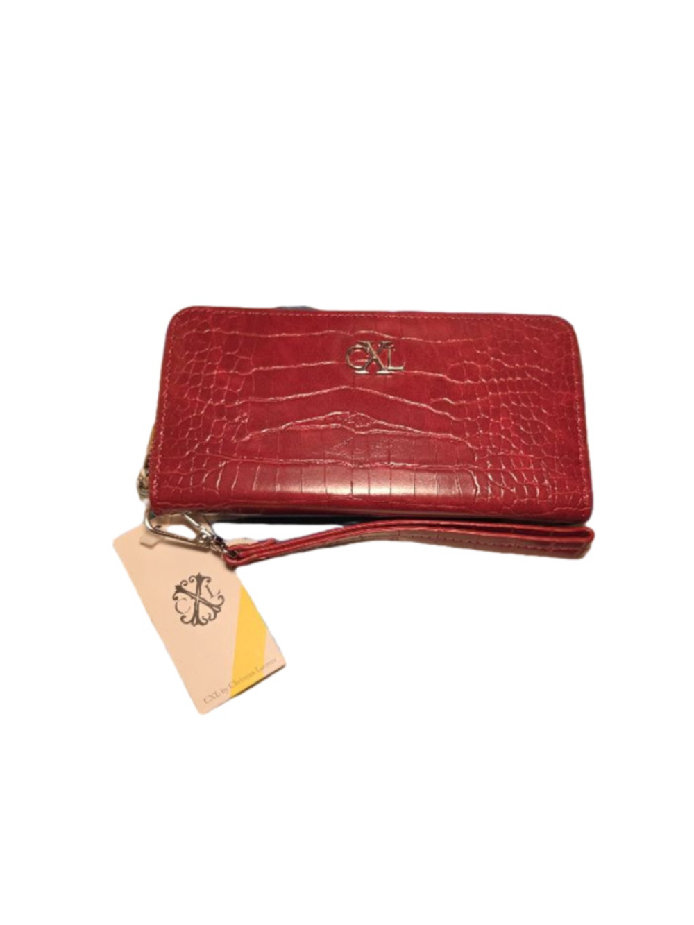 CXL by Christian Lacroix Red Croc Embossed Wallet One Size
